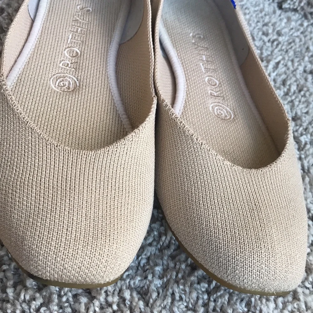 Rothy's Women's Ecru Max Square Slip-ons size 7.5